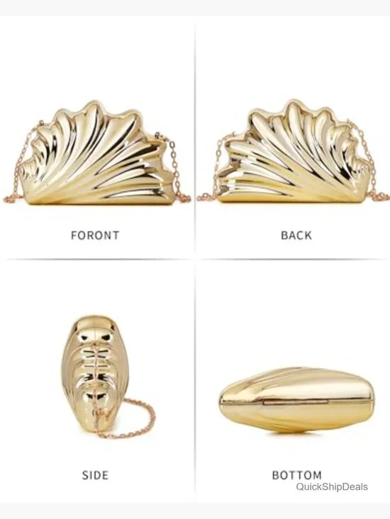 Acrylic Clutch Evening Bag with Detachable Shoulder Strap - Picture 4 of 7